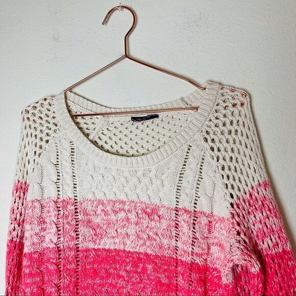 EUC ANGL Cream Boho Gradient Sweater Small - Picture 3 of 5